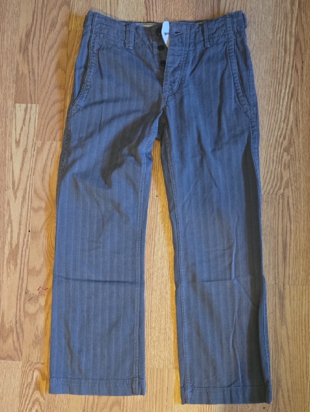Casual Straight-Leg Gray Pants